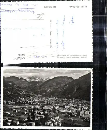 94529,Trentino Bolzano Panorama verso il Catinaccio Bozen Panorama m. d. Rosengarten