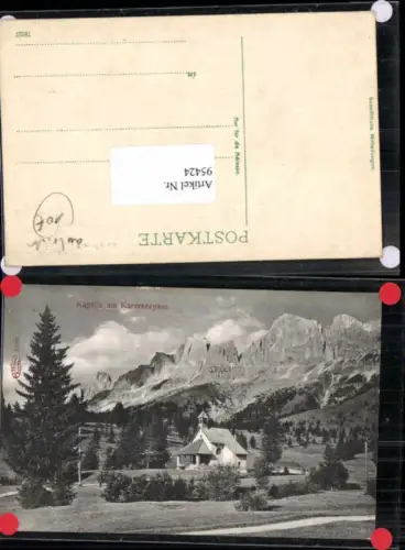 95424,Kapelle am Karerseepass Trentino Dolomiten Südtirol