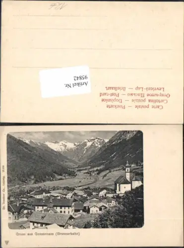 95842,Gruss aus Gossensass Brennerbahn Südtirol Trenkler 15296