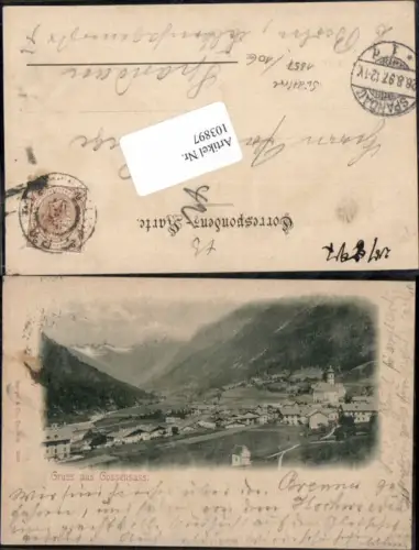 103897,Gruss aus Gossensass Trentino 1898 Südtirol