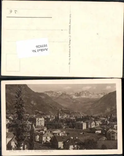 103926,Gries b. Bozen Bolzano m. Rosengarten Trentino