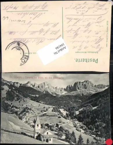 104186,St Cyprian i. Tiersertal b. Bozen Bolzano Dolomiten