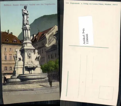 110666,Trentino Bozen Bolzano Walter v.d. Vogelweide Denkmal