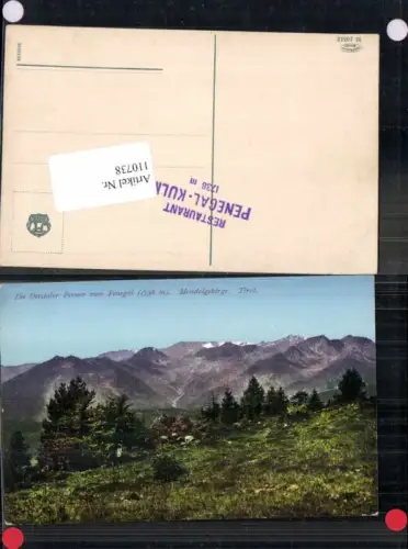 110738,Trentino Oetztaler Ferner vom Penegal Mendel Mendelgebirge Dolomiten Eppan Bozen