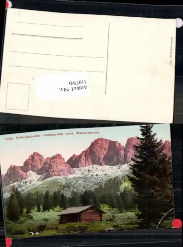 110756,Trentino Südtirol Dolomiten Rosengarten Karersee aus Latemar Toblach