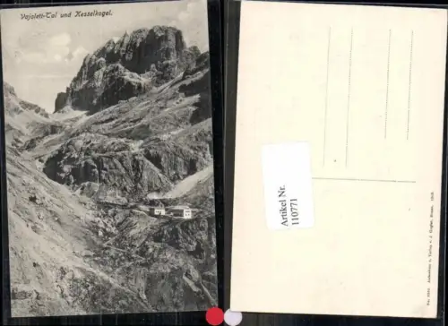 110771,Trentino Vajolett Tal bei Tiers Seis am Schlern Dolomiten Kesselkogel