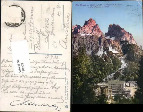 110908,Trentino Tre Croci Monte Cristallo Hotel Cortina Ampezzo Auronzo di Cadore