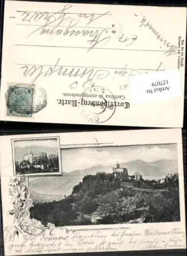 127079,Trentino Wolkenstein Südtirol Tolle alte Karte 1899