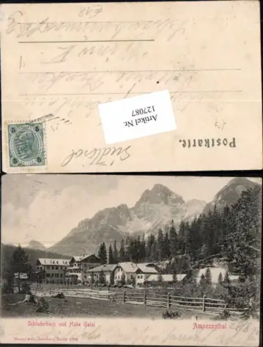 127087,Trentino Schluderbach und Hohe Gaist Dolomiten Südtirol Ampezzothal 1900