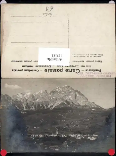 127185,Trentino FotoAK Cortina Ampezzo Südtirol 1910 Fotokarte RAR