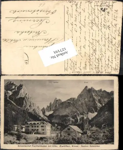 127191,Trentino Dolomitenhof Fischleinboden m. Elfer Sexten Dolomiten pub Werth Toblach 1025