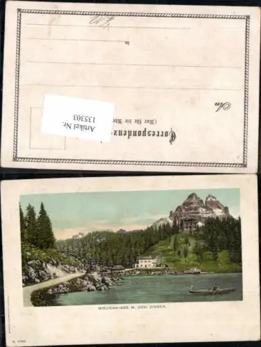 135303,Trentino Misurina See Misurinasee m. Drei Zinnen Sexten 1900