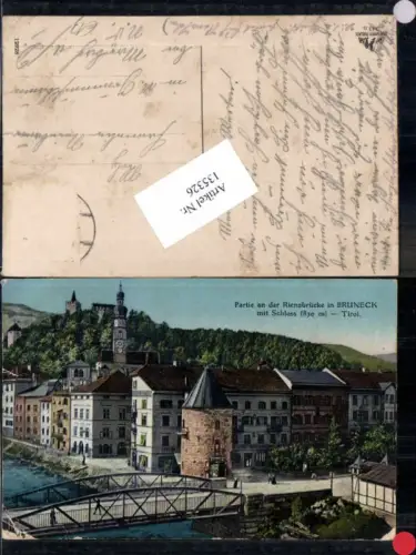 135326,Trentino Partie Rienzbrücke in Bruneck Brunico 1915