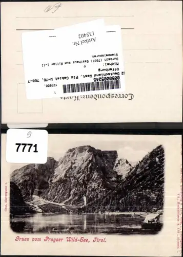 135402,Trentino Gruss aus Prags Pragser Wildsee Dolomiten