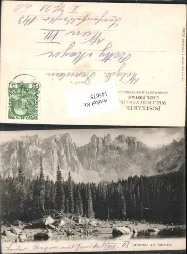 145675,Trentino Latemar Karersee 1900