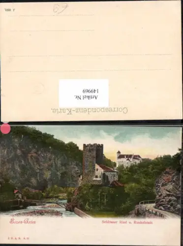 149969,Trentino Schloss Ried Runkelstein Bozen Gries Litho Lichtdruck