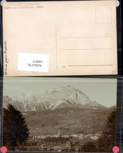 149977,Trentino FotoAK Cortina Ampezzo Cristallo 1900 seltene AK