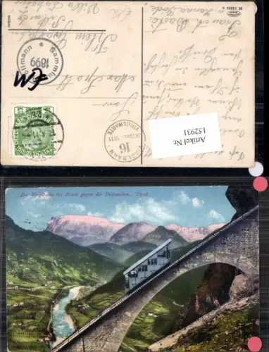 152931,Trentino Virglbahn Bergbahn bei Bozen m. Dolomiten Aufzug