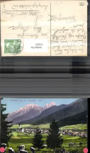 154241,Trentino Niederdorf Pustertal a. d. Rienz Ansicht m. Kühe