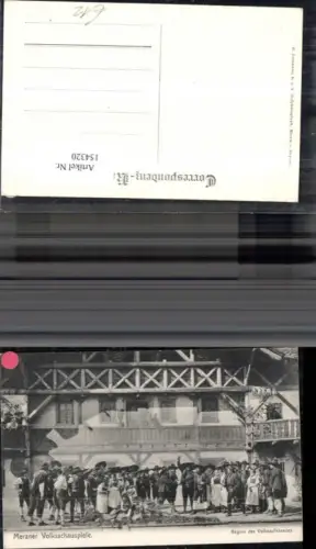 154320,Trentino Meran Meraner Volksschauspiele Beginn d. Volksaufstandes Schauspieler i. Südtiroler Tracht