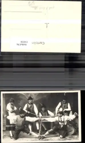 154338,Trentino Meran Foto Ak Musikanten Zither i. Südtiroler Tracht Frau Fingerhakerln pub A Broch