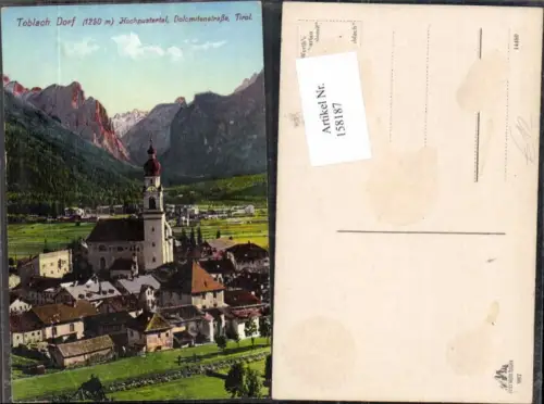 158187,Trentino Toblach Hochpustertal Dolomiten Dolomitenstrasse