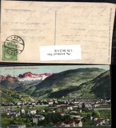 158218,Trentino Gries Bozen m. Rosengarten Dolomiten