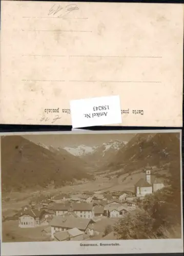 158243,Trentino Fotokarte Brennerbahn Gossensass 1900