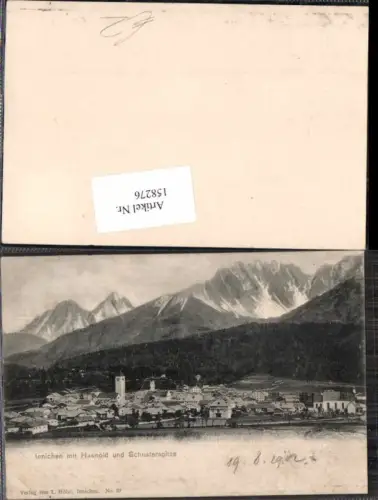 158276,Trentino Innichen m. Haunold Schusterspitze 1899 beschädigt