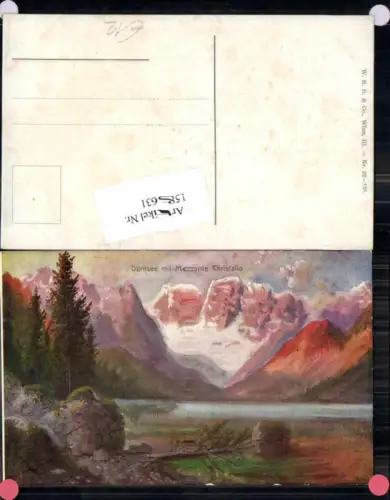 158631,Trentino Dürnsee m. Monte Christallo Schluderbach Cortina Ampezzo