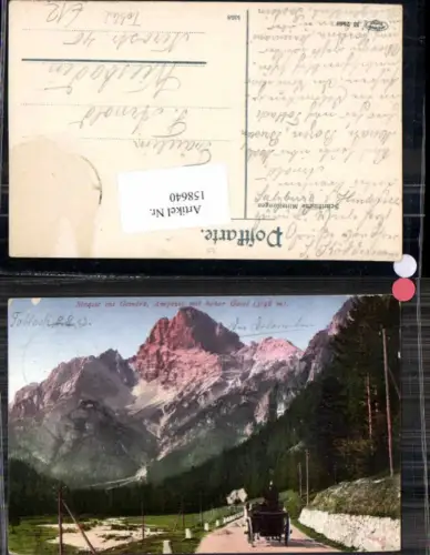 158640,Trentino Strasse Gemärk Ampezzo Cortina Sexten Kutsche Dolomiten