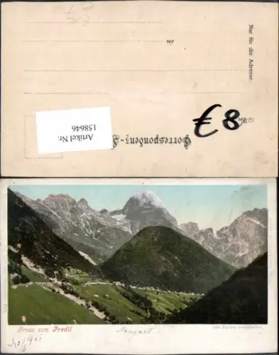 158646,Trentino Gruss vom Predil 1903 Tarvis Tarvisio
