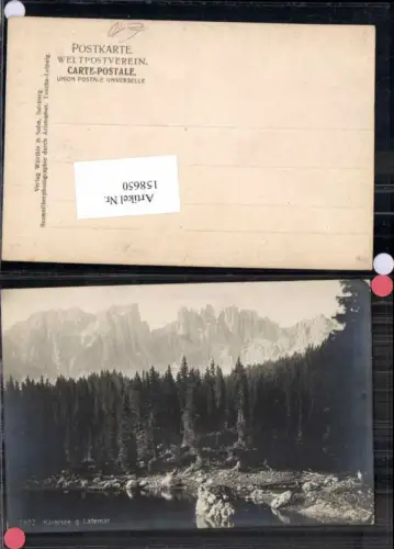 158650,Trentino Fotokarte Karersee Latemar b. Deutschnofen