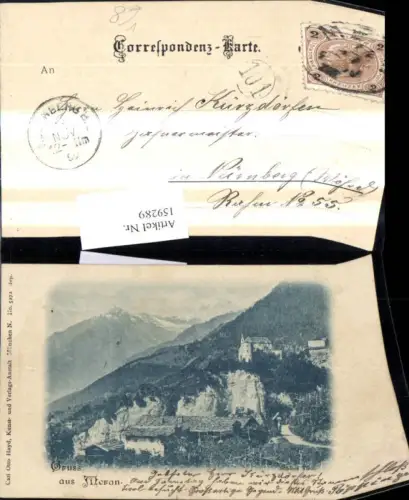 159289,Trentino Bolzano Meran Ansicht m. Schloss pub Carl Otto Hayd 5272