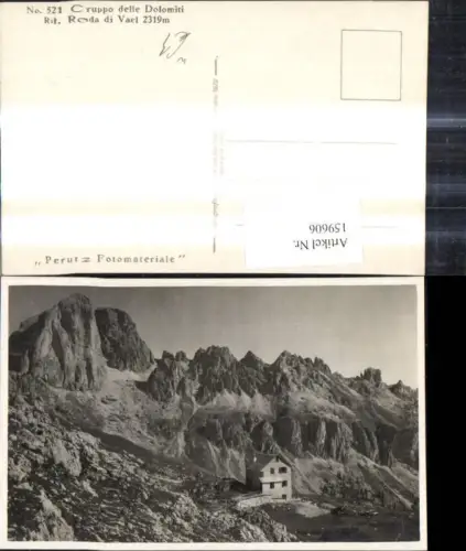 159606,Foto Ak Trentino Bolzano Gruppo delle Dolomiti Rifugio Roda di Vael Pomagagnon Cortina d Ampezzo