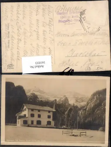 161033,Trentino Brückele Hoher Gaisl bei Prags Pragsertal
