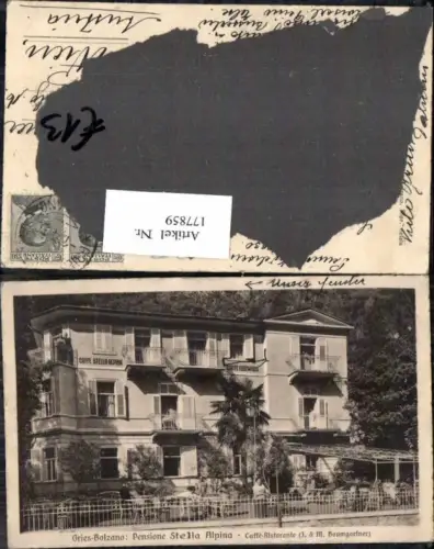 177859,Trentino Gries bei Bozen Pension Stella Alpina Cafe Ristorante Baumgartner