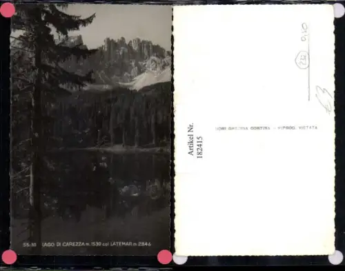 182415,Trentino Lago di Carezza col Latemar Berg