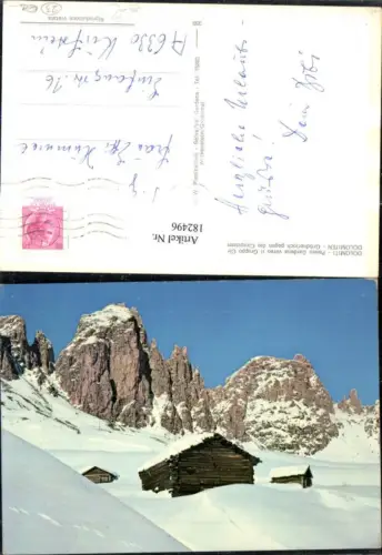 182496,Trentino Dolomiten Grödnerjoch geg. d. Cirspitzen Passo Gardena verso il Gruppo Cir Südtirol