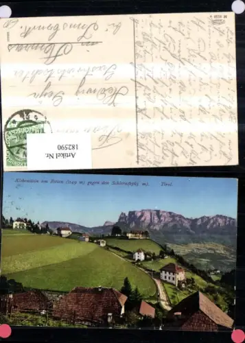 182590,Trentino Klobenstein a. Ritten geg. d. Schlern Ortsansicht Seis