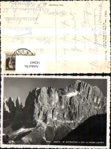 182665,Trentino Dolomiti M. Catinaccio col Croda Laurin Rosengartengruppe Welschnofen