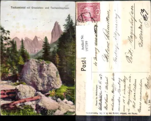 197289,Trentino Tschamintal m. Grasleiten u. Tschaminspitzen