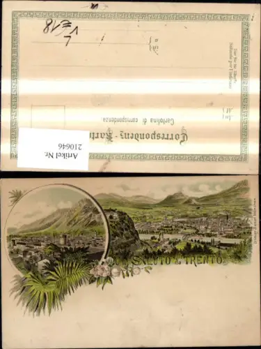 210646,Trentino Litho Un Saluto da Trento Trient pub Ottmar Zieher