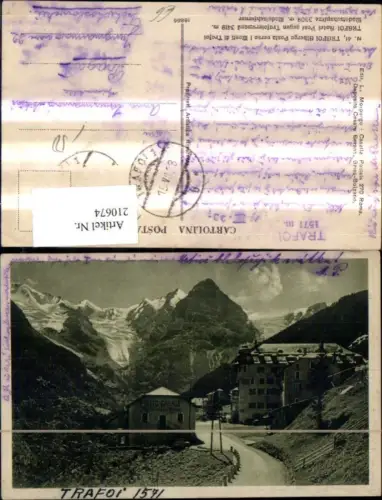 210674,Trentino Trafoi Strassenansicht m. Autogarage
