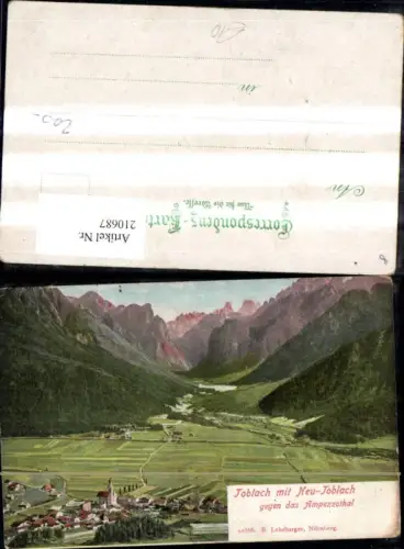 210687,Trentino Toblach m. Neu-Toblach geg d. Ampezzothal Ampezzotal