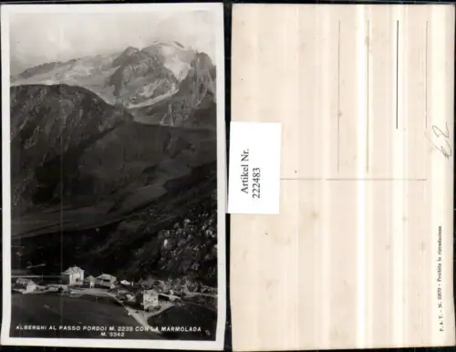 222483,Trentino Alberghi al Passo Pordoi con la Marmolada M. b. Trento Trient