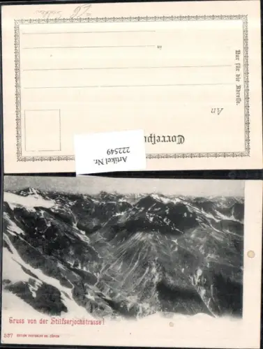 222549,Trentino Gruß v. d. Stilfserjochstraße b. Sulden Bergkulisse