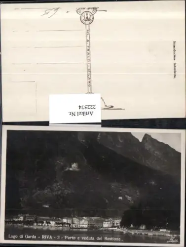 222574,Trentino Lago di Garda Gardasee Riva Porto e veduta del Bastione