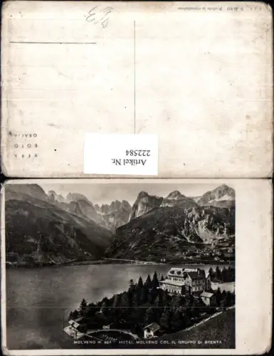 222584,Trentino Molveno Hotel Molveno col il Gruppo di Brenta Bergkulisse
