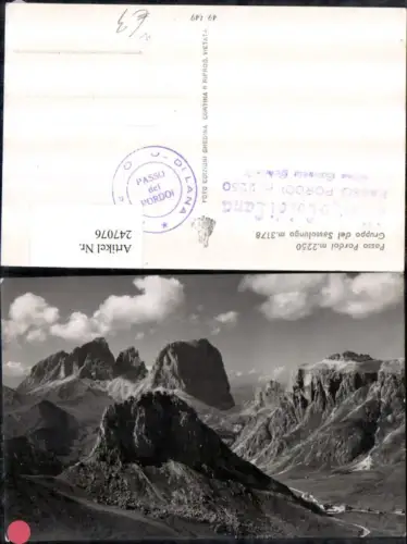 247076,Trentino Bolzano Passo Pordoi Gruppo del Sassolungo Bergkulisse b. St. Christina in Gröden